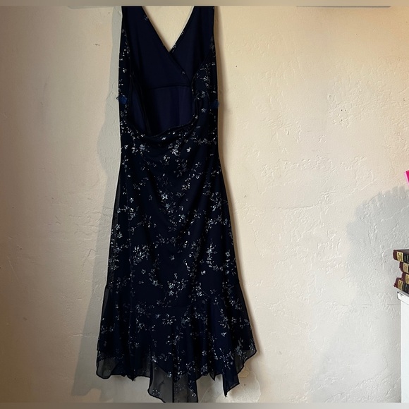 Midnight Blue 90s Whimsigoth Halter Neck Dress - Picture 3 of 4